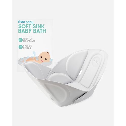 Frida Baby Soft Sink Bath, Sink Bather, Easy to Clean Bather That Supports Baby's Head