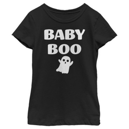 Girl's Lost Gods Halloween Baby Boo  T-Shirt - Black - X Small