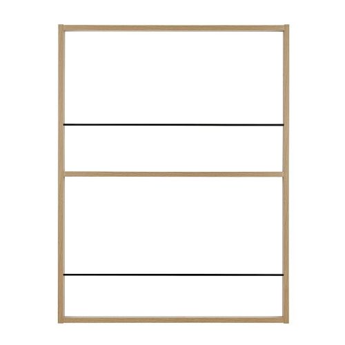 Steiner Beech Square Modern 2-Tier Kids Book Or Toy Figure Display Unit Wall Mounted Bookshelf