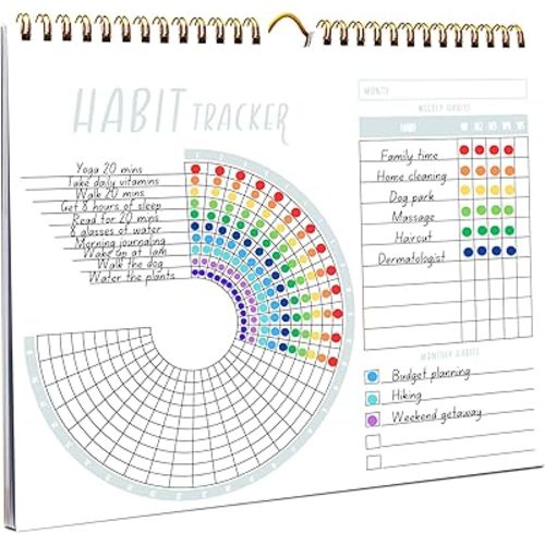 Lamare Habit Tracker Calendar – Premium Daily Habit Tracker Journal and Goal Board, Workout Motivation & Productivity Tool