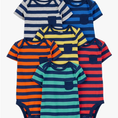 Simple Joys by Carter's Baby Boys' 6-Pack Short-Sleeve Bodysuit