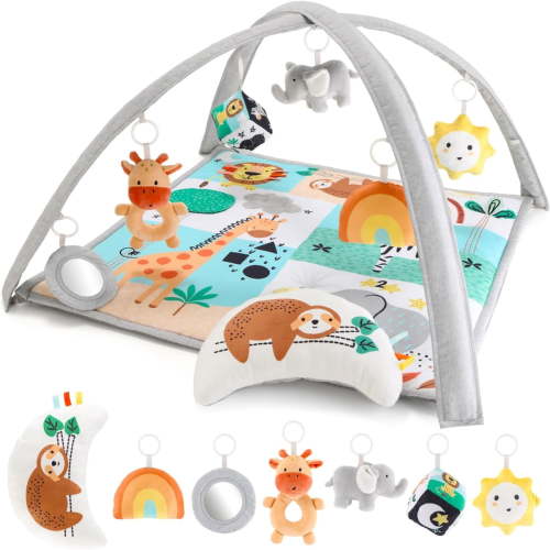 The Peanutshell Safari 123, 7-in-1 Baby Activity Gym & Play Mat