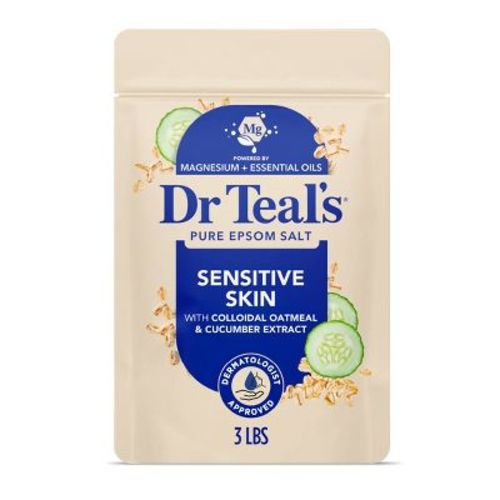 Dr Teal's Epsom Salt Magnesium Soak Sensitive Skin with Colloidal Oatmeal & Cucumber Extract - 3lbs