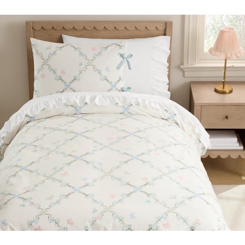 Grace's Garden Trellis Cotton Duvet Cover & Shams | Pottery Barn Kids