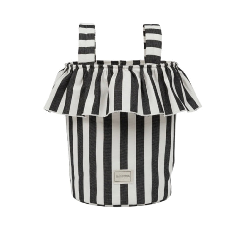 Basket Rayas - Black + White · Minicoton