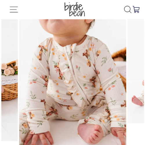 Faith Ribbed Ruffle Convertible Romper | Birdie Bean Easter Romper