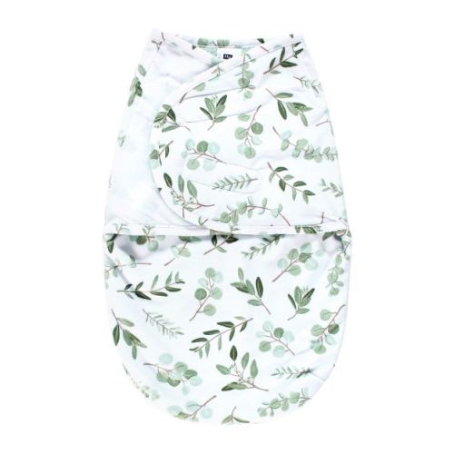 Hudson Baby Plush Faux Fur Swaddle Wrap, Eucalyptus, 0-3 Months