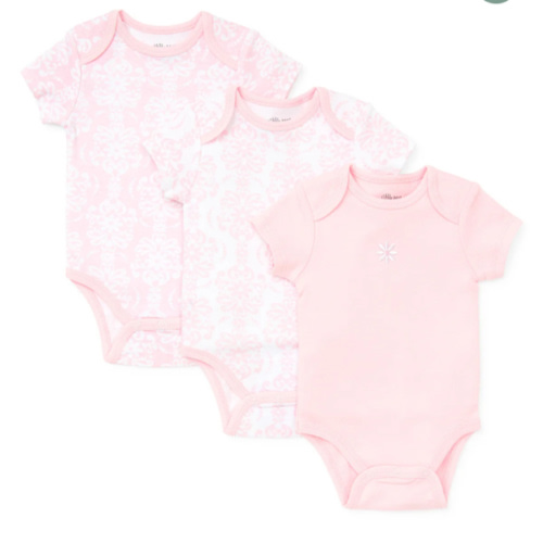 Damask Scroll 3-Pack Bodysuits