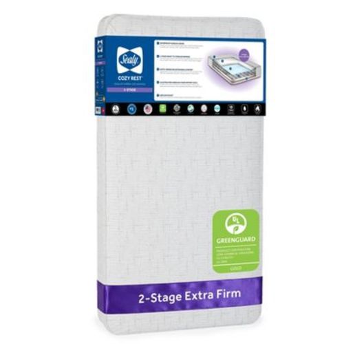 Sealy Cozy Rest 2-Stage Extra Firm Crib and Toddler Mattress