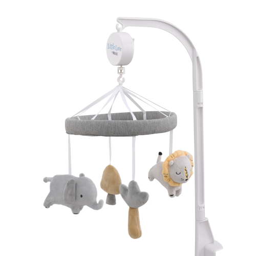 Little Love by NoJo Roarsome Lion Grey, Yellow, Musical Mobile, Elephant, Infant Nursery, Unisex