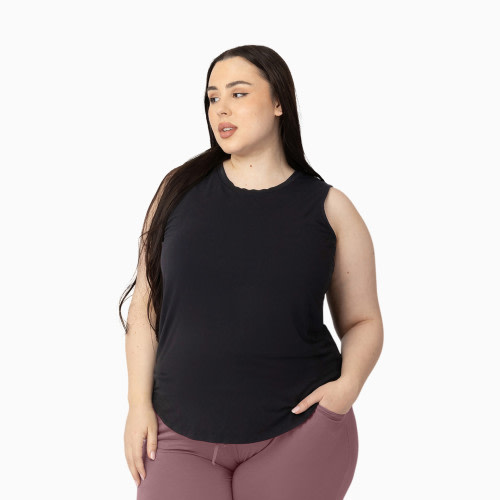 Kindred Bravely Bamboo Viscose Nursing & Maternity Tank Top - Black, Medium