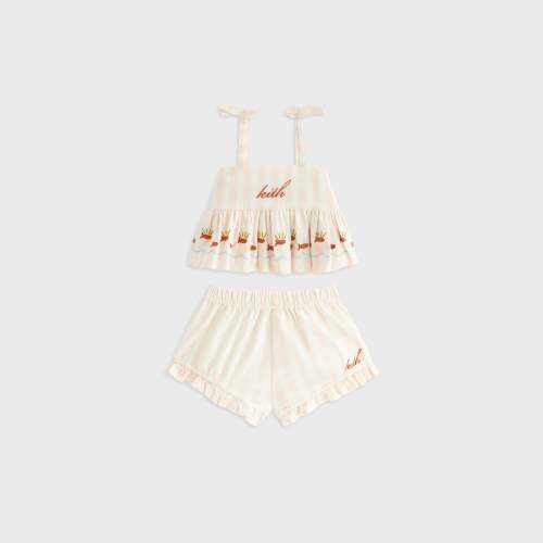 Kith Baby Embroidered Peplum Short Set - Sahara