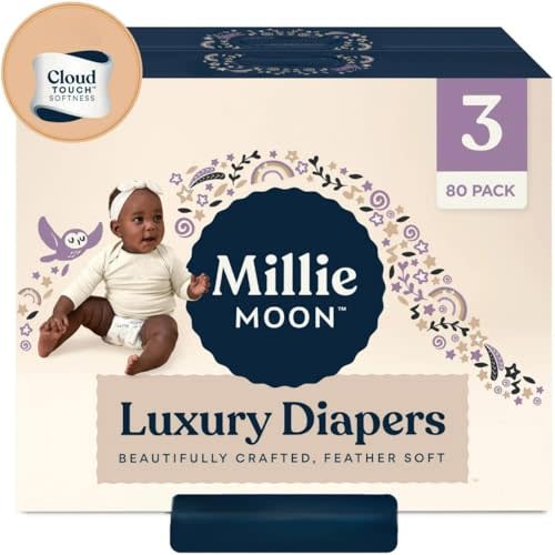 Millie~Moon Luxury Diapers ~ (Size-3-80) White Pack