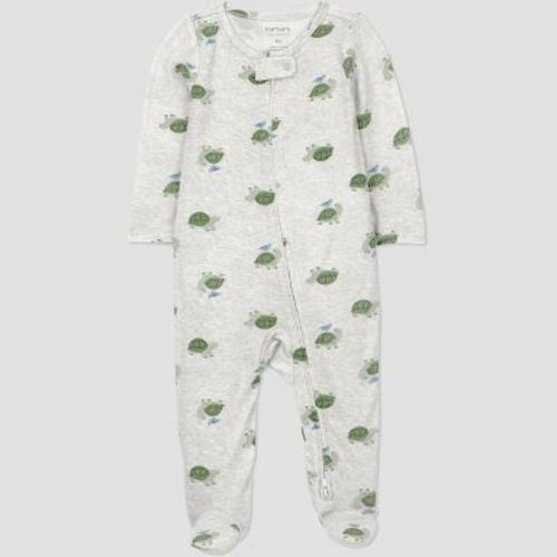 Carter's Just One You® Baby Boys' Comfy Soft Turtles Sleep N' Play Footed Pajamas - Gray 6M
