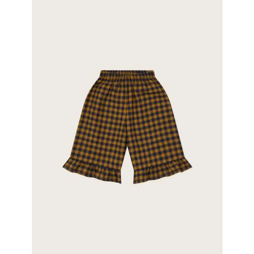 Blueberry Gingham Frill Culottes ~ Organic Zoo