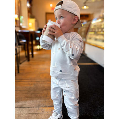 Football Goose Fleece Baby Sweatsuit | günamüna