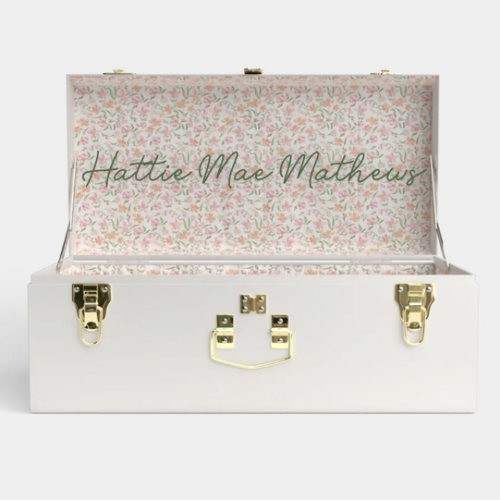 Petite Trunk - White - Spring in St. Louis / Embroidery