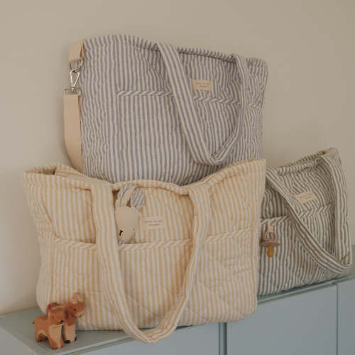Striped collection set - Diaper bag and pouch