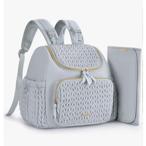 mommore Diaper Bag Small Diaper Backpack Stylish Toddler Baby Mini Maternity Bags Travel Backpacks with Insulated Pockets, Changing Pad, Stroller Straps