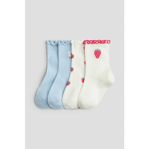 4-PACK SOCKS WITH OVERLOCKED TRIM Newborn