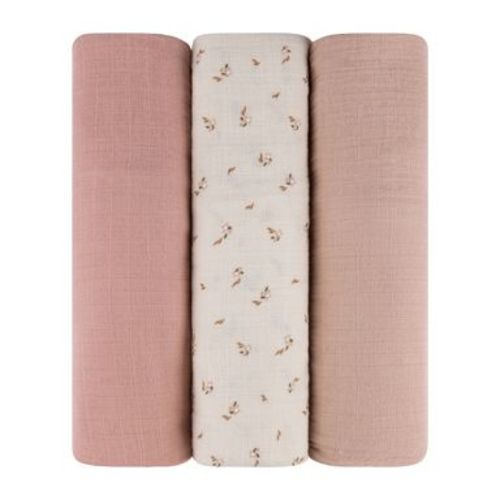 Ely's & Co. Cotton Muslin Swaddle Blanket 3 Pack