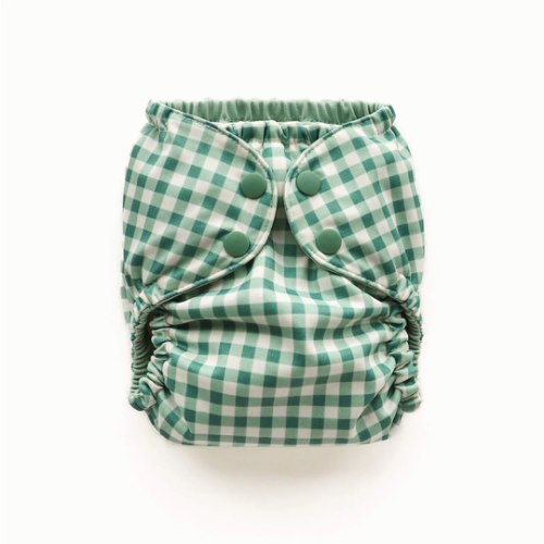 Cloth Diaper Outer–Verdant Gingham / One