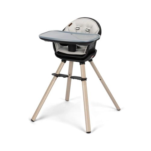 Maxi-Cosi Moa 8-in-1 High Chairs for Babies and Toddlers, Machine Washable Infant High Chair, Compact, Convertible High Chair Lightweight Design, Onyx Sand