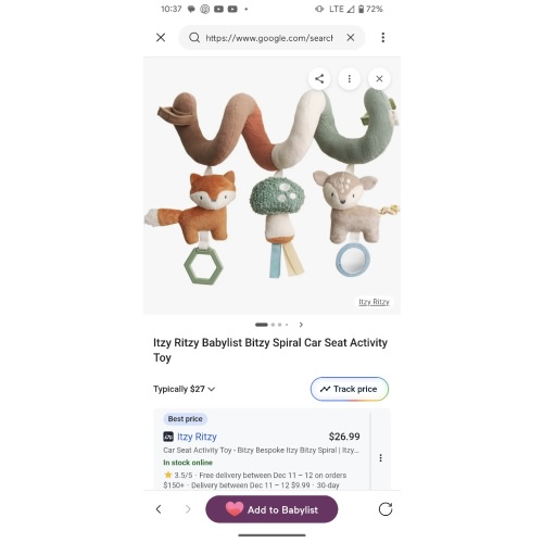 stroller car seat toys greenguard certified - Google Shopping