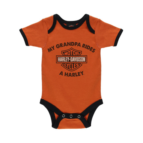 Infant Boys Grandpa Rides a Harley Rib Bodysuit 2 Pack | Harley-Davidson USA