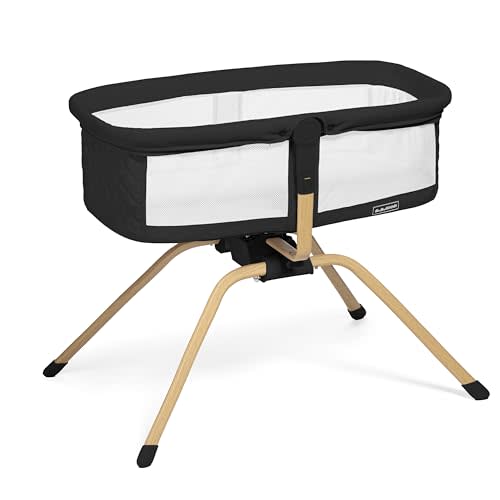 Baby Bassinet with Rocking/Gliding, Portable Bedside Sleeper for Baby with Foam Mattress, Baby Bedside Crib for Newborns and Infants with Carrybag