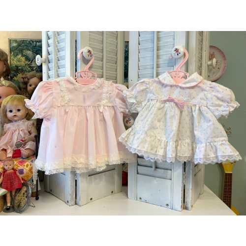 Two Pink Baby Girl Tops, Vintage Baby Clothes