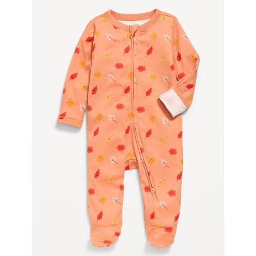 Printed 2-Way-Zip Sleep & Play Footed One-Piece for Baby | Old Navy