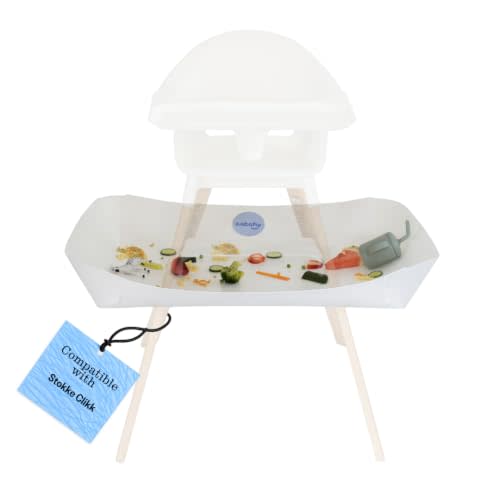 CATCHY - Food Catcher - Compatible with Stokke Clikk High Chair + 12 Other High Chairs - Highchair Sold Separately - Baby & Toddler Food & Mess Catcher - Under High Chair Accessory