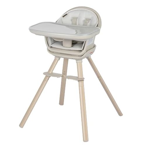 Maxi-Cosi Moa 8-in-1 High Chairs for Babies and Toddlers, Machine Washable Infant High Chair, Compact, Convertible to Booster Seat for Table, Lightweight Design, Classic Oat