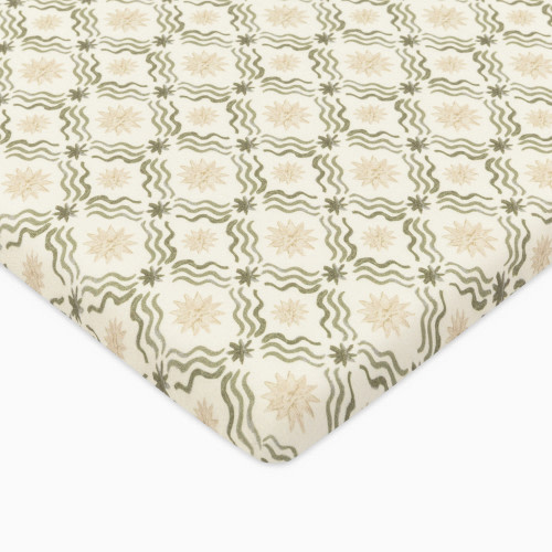 babyletto All-Stages Organic Brushed Cotton Bassinet Sheet - Juniper Star By Nate Berkus
