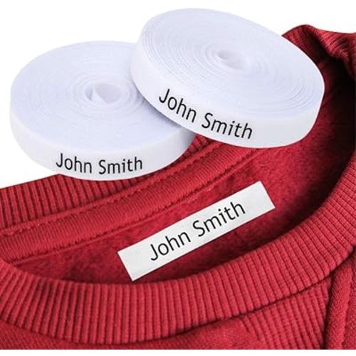 Iron On Name Tags for Clothes: Customizable Fabric Labels, Safe for Kids' School Uniforms, Baby Clothing (150-Pack)