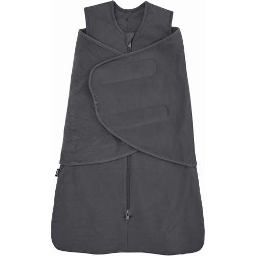 HALO SleepSack SuperSoft 3-Way Baby Swaddle Wearable Blanket, Small, Charcoal