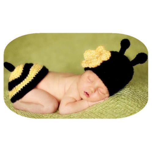 Baby Photography Props Girl Boy Photo Shoot Outfits Newborn Crochet Costume Infant Knitted Bee Hat Pants Photography Shoot