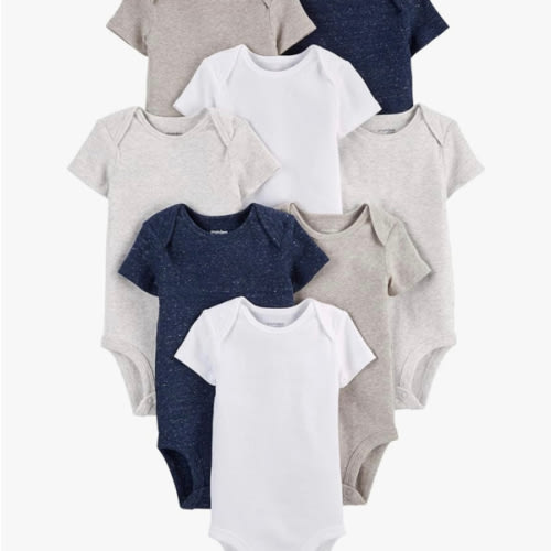 6-9 Month Simple Joys by Carter's Unisex-Baby 8-Pack Short-Sleeve Bodysuit