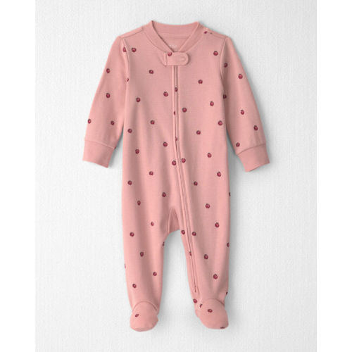 Baby Girl Organic Cotton Sleep & Play Pajamas in Apples - Little Planet | Carter's