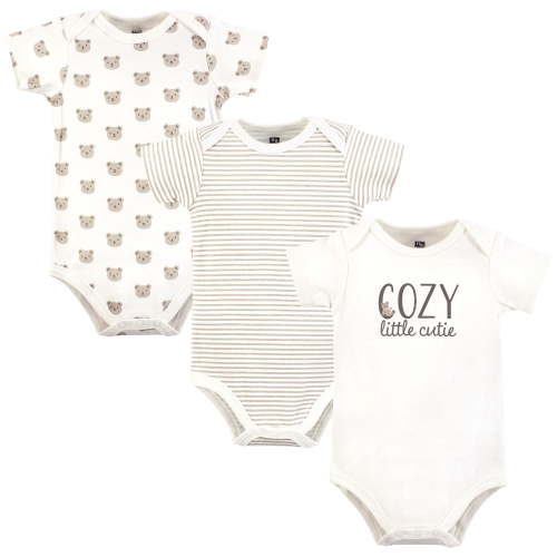 Hudson Baby Cotton Bodysuits, Cozy Cutie, 9-12 Months