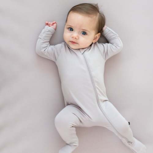 Zippered Footie in Wisteria- 3-6 months