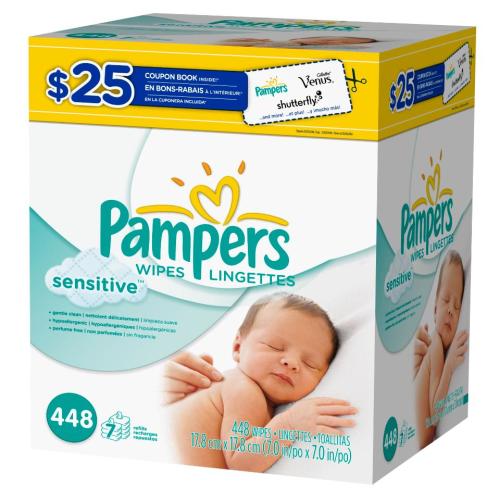 Pampers Sensitive Wipes Refill 7x Box - 448 Count