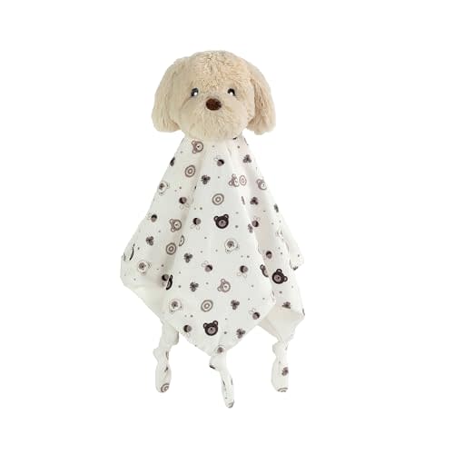 CREVENT Cozy Plush Baby Security Blanket, Loveys for Baby Girls and Boys, Birthday (Dog)