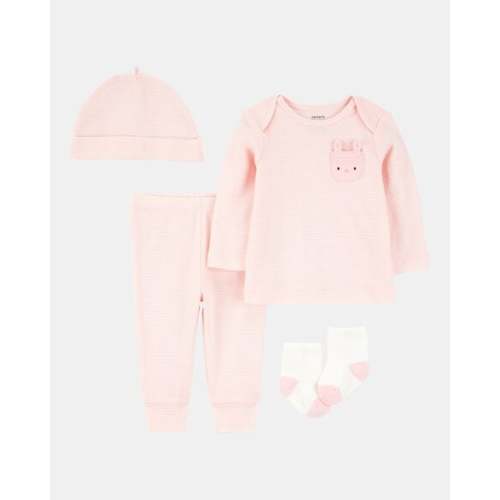 Baby 4-Piece Bunny Outfit Set - Pink/White | Carter's