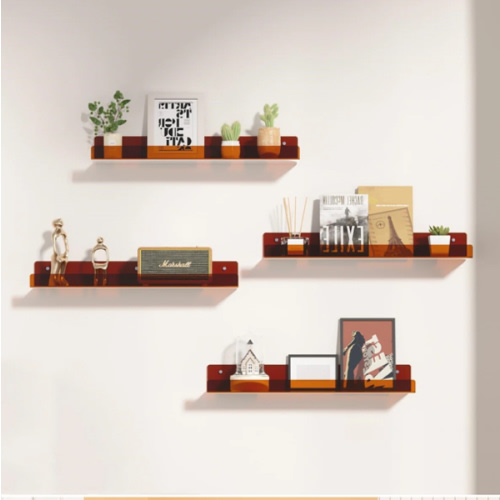 Ivy Bronx 4 Pack Acrylic 15" Floating Shelves, Bookshelves for Kids, Display Shelf Organizer | Wayfair