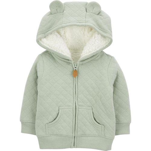 Simple Joys by Carter's Baby Hooded Sweater Jacket with Sherpa Lining