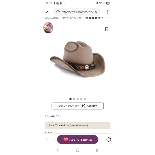 Cody James Kids' Yearling Wool Felt Cowboy Hat