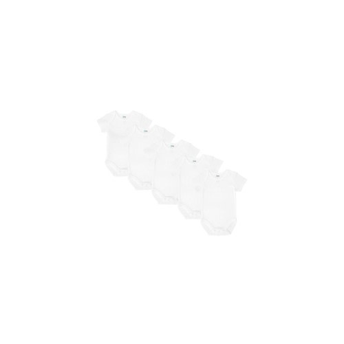 4baby Short Sleeve Bodysuit 5 Pack White | Baby Bunting AU