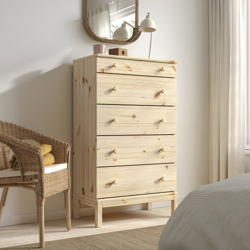 TARVA 5-drawer dresser - pine 29 7/8x50 "